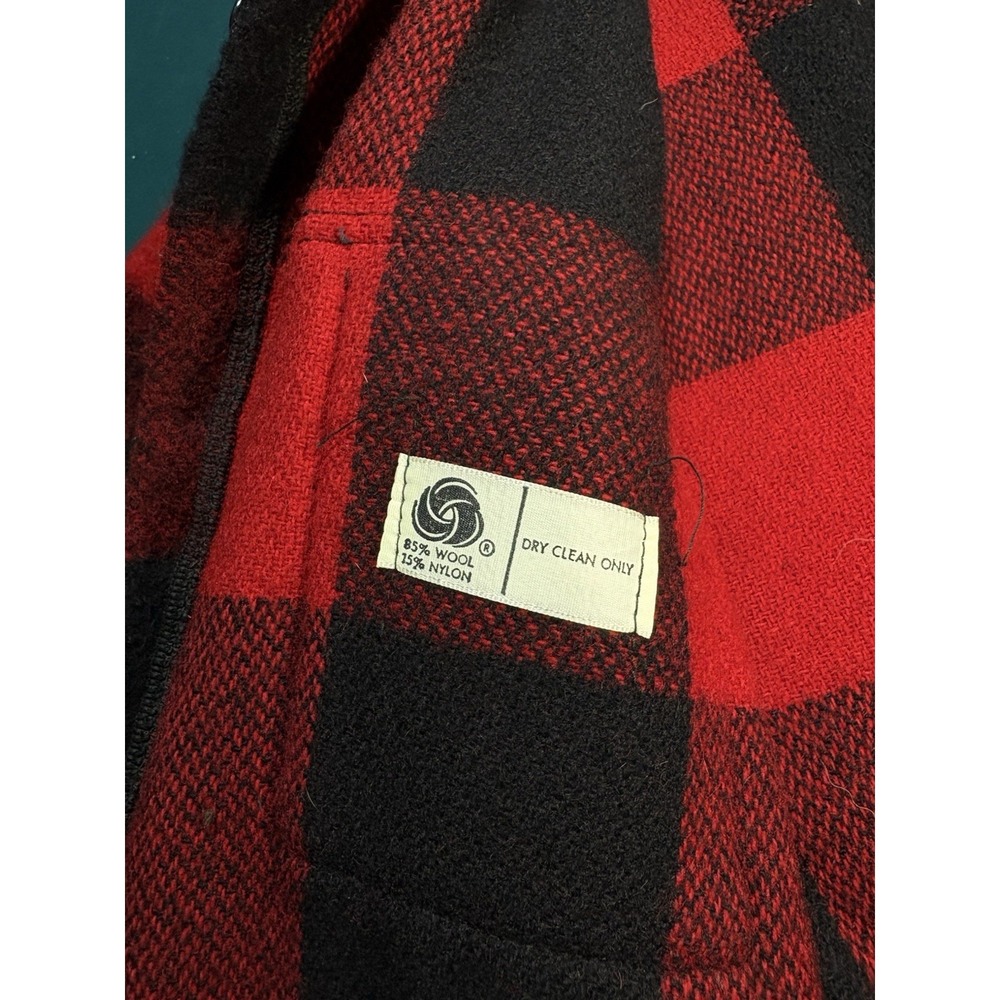 Vintage 70s Abercrombie & Fitch Chippewa Wool Shirt Jacket Buffalo Plaid Men's M - Picture 10 of 16